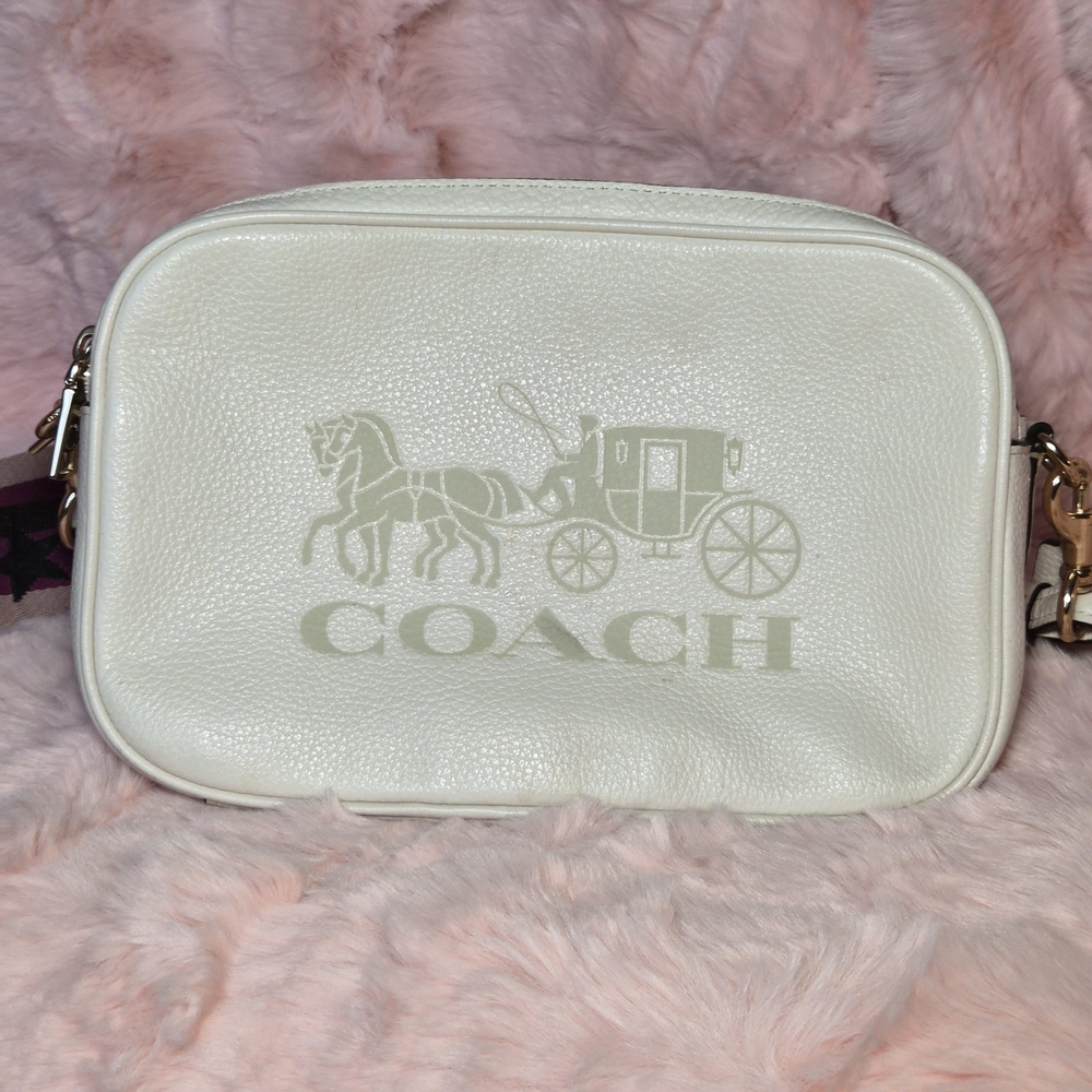 Coach Cream Jes Crossbody Bag with Carriage Logo